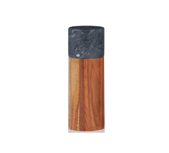 Marble Acacia Wood Splicing Pepper Mill Manual Kitchen Tools Wood Sea Salt Peppercorns Grinder Multi-purpose Seasoning Bottle