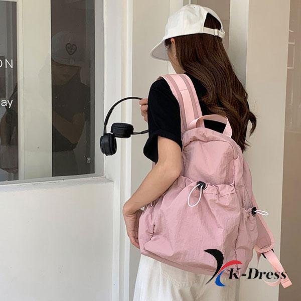 String Pocket Daily Bag Nylon Washed Waterproof Carry-All Backpack