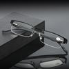 2Pcs Metal Half Frame Business Reading Glasses Men Presbyopic Eyewear Vintage Square Male Hyperopia Glasses+1.0+1.5+2.0+2.5To4.0