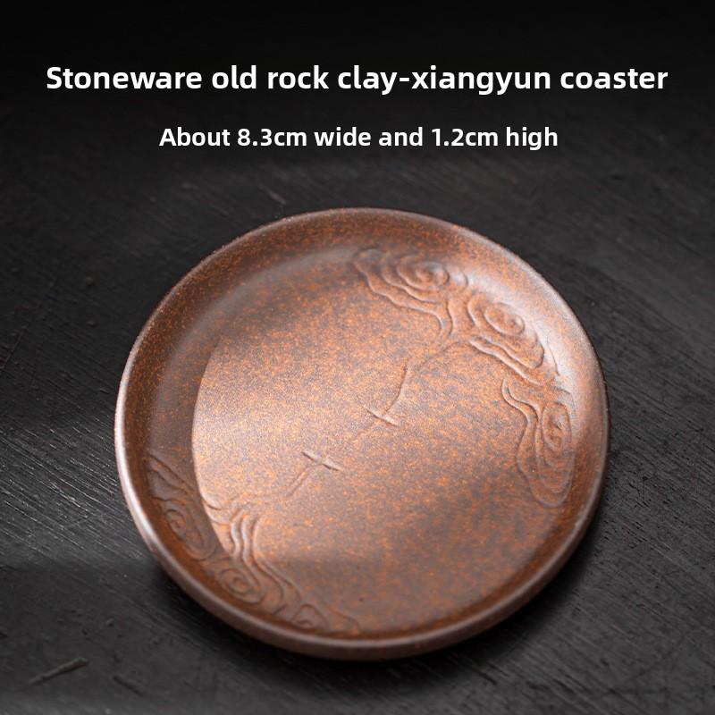 Petal Coarse Pottery Coaster Tea Holder Chinese Teacup Holder Household Tea Mat Small Saucer Tea Ceremony Accessories