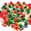 50/100pcs Cute Christmas Pet Dog Hair Bows Rubber Bands Christmas Party Puppy Dog Hair Bows Dogs Accessories for Small Dog