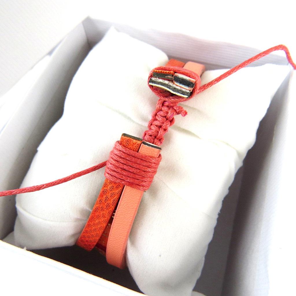 Les Trésors De Lily [P0274] - Bracelet créateur 'Navajos' orange vintage (crâne de bison) - 3 rangs