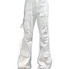 Women's Retro Micro-Flared Cargo Pants with Pockets - Spring/Autumn 2024 Collection