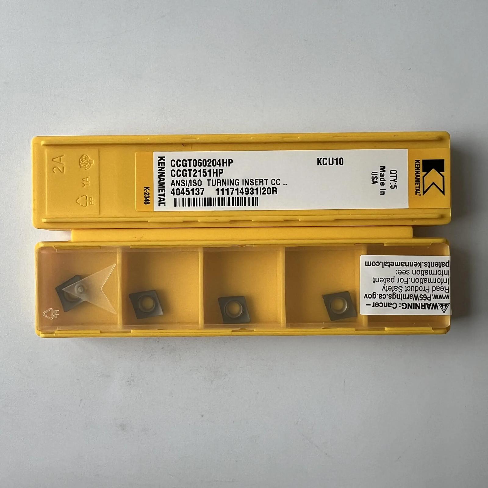 

Original / CCGT060204HP KCU10 / Industrial indexable Carbide Inserts 10 Pcs