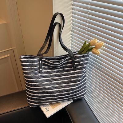 Модная сумка-тоут Модная одноплечевая сумка Большая вместимость Модная и универсальная пляжная сумка