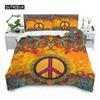 Peace Symbol Duvet Cover Gorgeous  Camper Van Peace Sign Bedding Set Microfiber Mandala Comforter Cover King Size Bedroom Decor