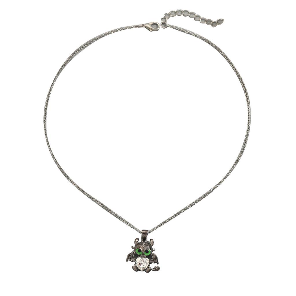 Hot-selling dark wind necklace personalized devil doll design zircon long necklace unisex item