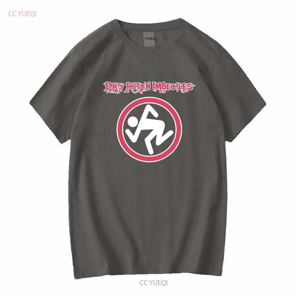 D R I Dirty Rotten Imbeciles Maglietta con Logo della Band Taglia M vintage Lavata Allungata grafica uomo moda Casual Morbida streetwear