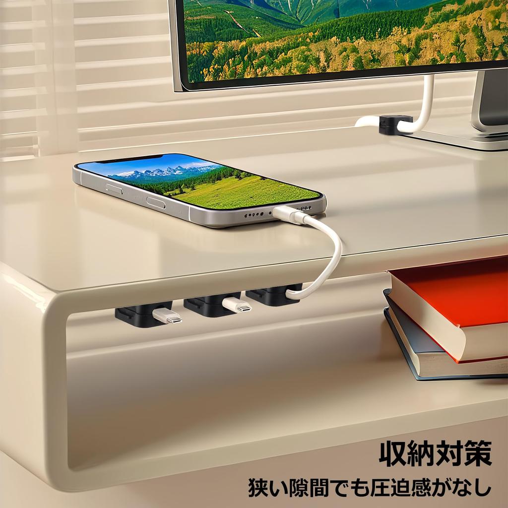 Cmxh89 Cable Holder, Spring-Loaded Cable Holder with Clip and Magnetic Clip, Organizes Cables, Adjusts Cables Smoothly, Cord Holder for Desk Use,