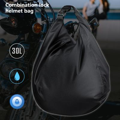 30L Helmet Bag Large Capacity Dustproof Anti-loss Foldable Motorcycle Helmet Lock Riding Bag Outdoor Cycling