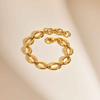 Minimalist Oval Handmade Chain Bracelet,Gold Color Women's Stainless Steel Waterproof Chain Bracelets,Fashion Jewelry Gift