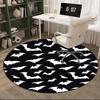 Fantasy Bat Artwork round carpet Chair cushion Round Entryway Rug, Soft Round Rugs for Living Room, Bedroom, Circle Carpet decor gifts
