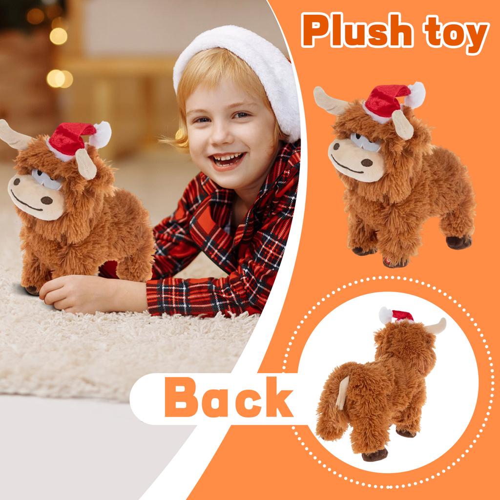 Adorable Electric Plush Yak Doll - Soft Stuffed Animal Toy For Kids Collectors