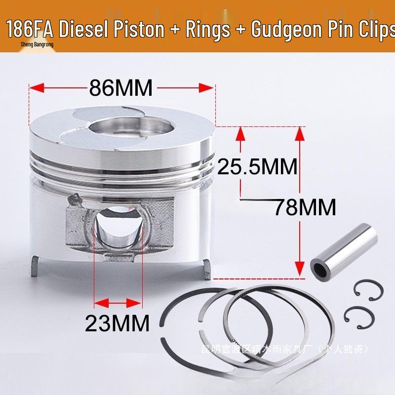 Diesel Engine Pistons for Air-Cooled Models 173-198