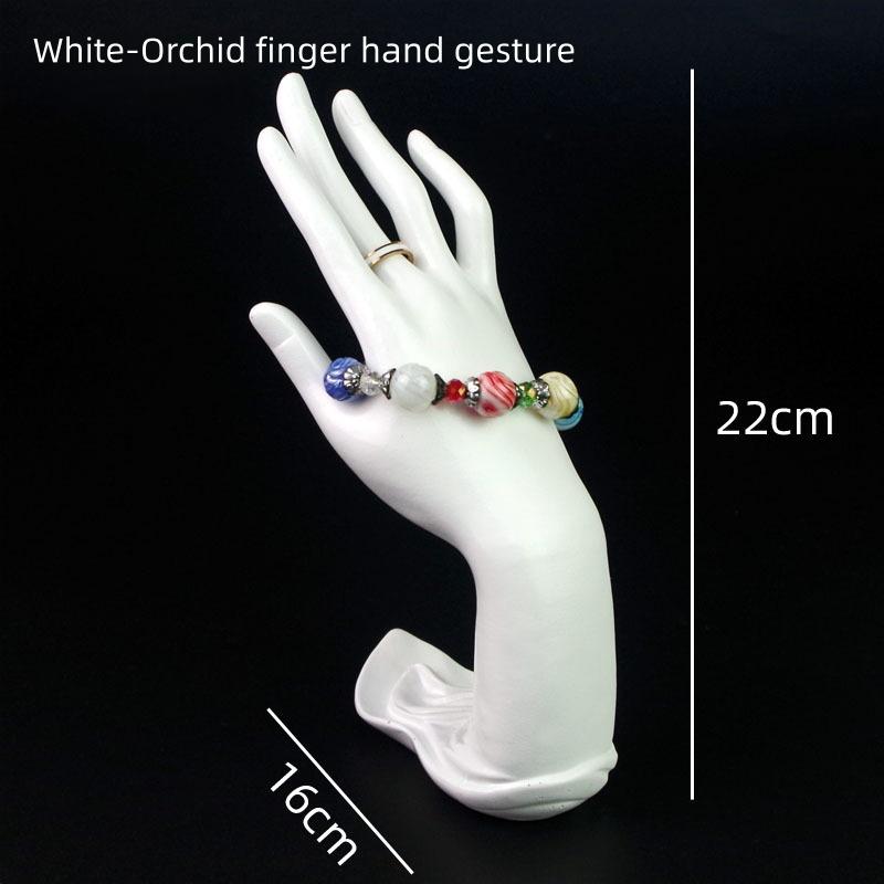 Elegant Modern Eco-friendly Finger Bust Jewelry Stand Decorative Hand-shaped Resin Holder Rings Perfect Window Display Prop JUE