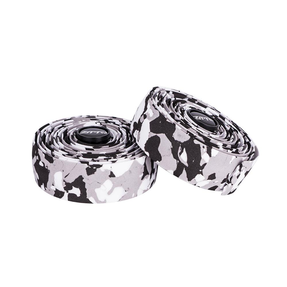 

1 Pair Of Bicycle Handlebar Tape Colorful Breathable Bike Bar Straps Cycling Accessory Black gray #1