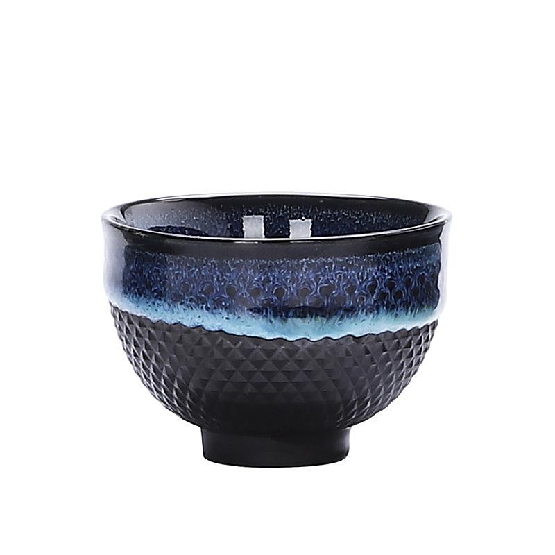 Kiln-Changed Tea Cup Single Ceramic Tea Cup Tasting Cup Kung Fu Tea Set Tenmoku Jian Zhan Master Cup Tea Bowl