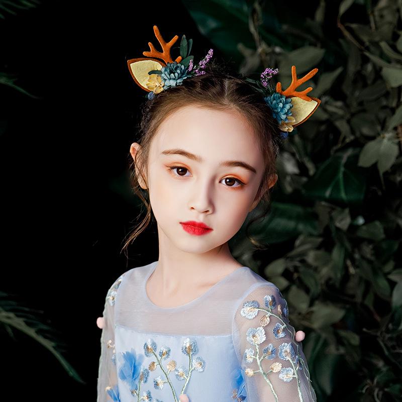 

Christmas Antler Headband for Children: Forest Style Hair Accessories & Photography Props