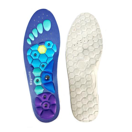 

1 пара магнитных акупунктурных стелек унисекс для поддержки свода стопы, стимулирующих кровообращение, облегчающих ортопедических стелек, для спорта, путешествий, офисных работников M