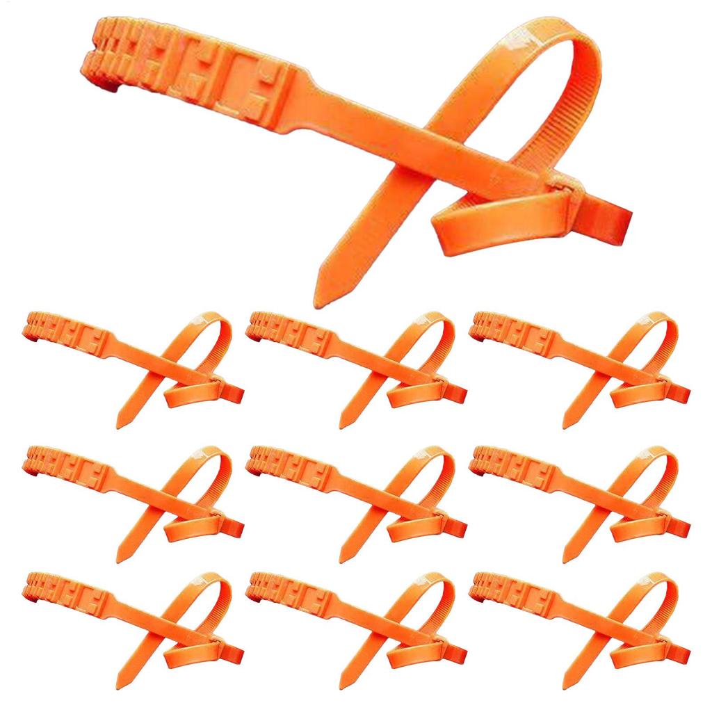 Snow Tire Chains 10 Pieces Automotive Tire Zip Ties for Snow Wheel Anti-Slip Chains for Sedan SUV Truck Outdoor Winter Driving