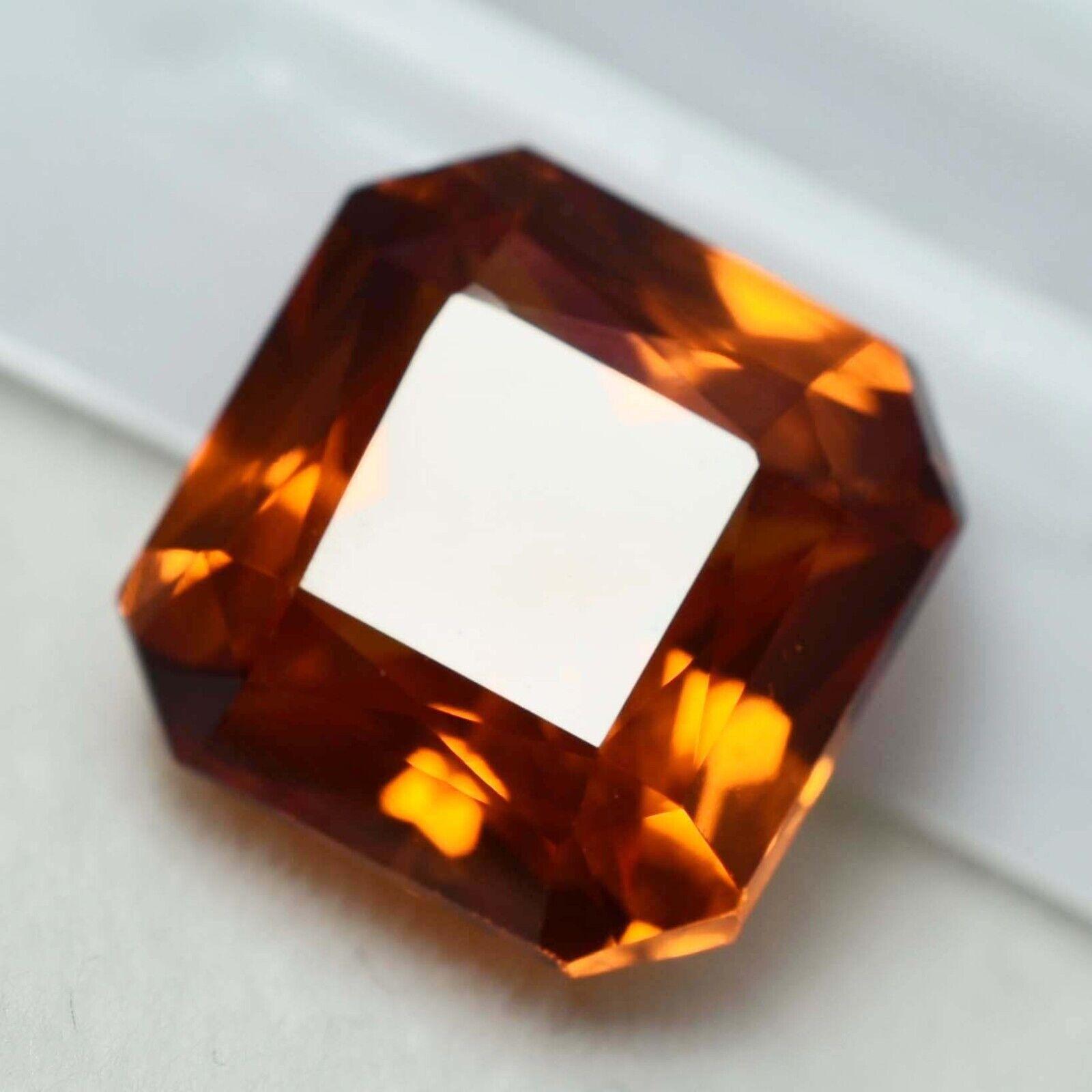 

Ring Size 8.50 Ct Natural Orange SAPPHIRE Square Shape CERTIFIED Loose Gemstone Y-321143180 12.5mm помаранчевий