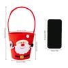 Stylish Snowman Elk Christmas Bucket Handbag Delicate Large Capacity Cartoon Candy Bag Funny Reusable Santa Claus Bag Xmas Gifts