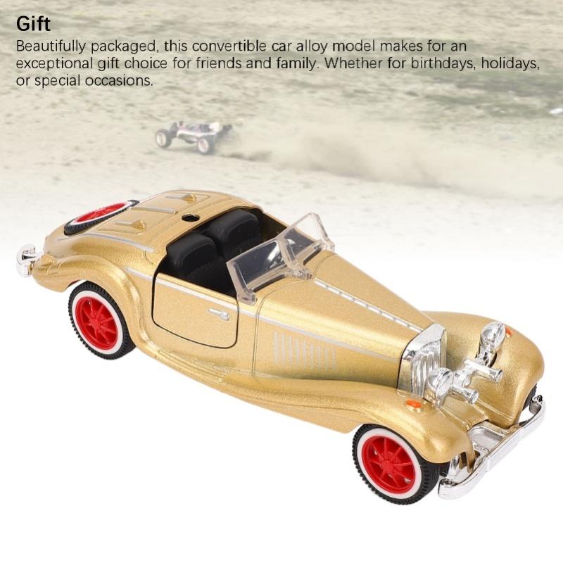 1:32 Scale Vintage Convertible Car Model Alloy Diecast Model Car Toy For Kids Birthday Gift