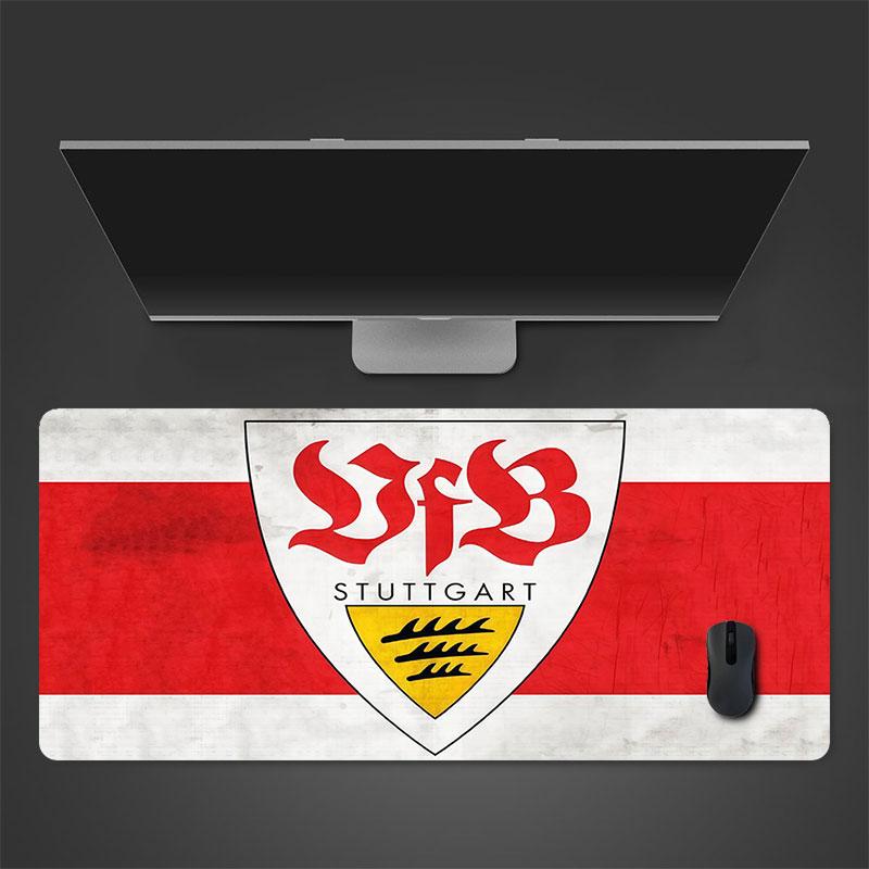 VfB Stuttgart Mouse Pad, Large Gaming Desk Mat, Non-slip XXL Mousepad for Laptop & Tablet, Mini PC Playmat with Stitched Edges