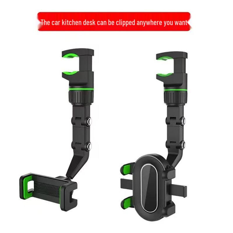 Versatile Car Mount: Rearview Mirror, Rear Seat, Desktop & Kitchen Phone Holder