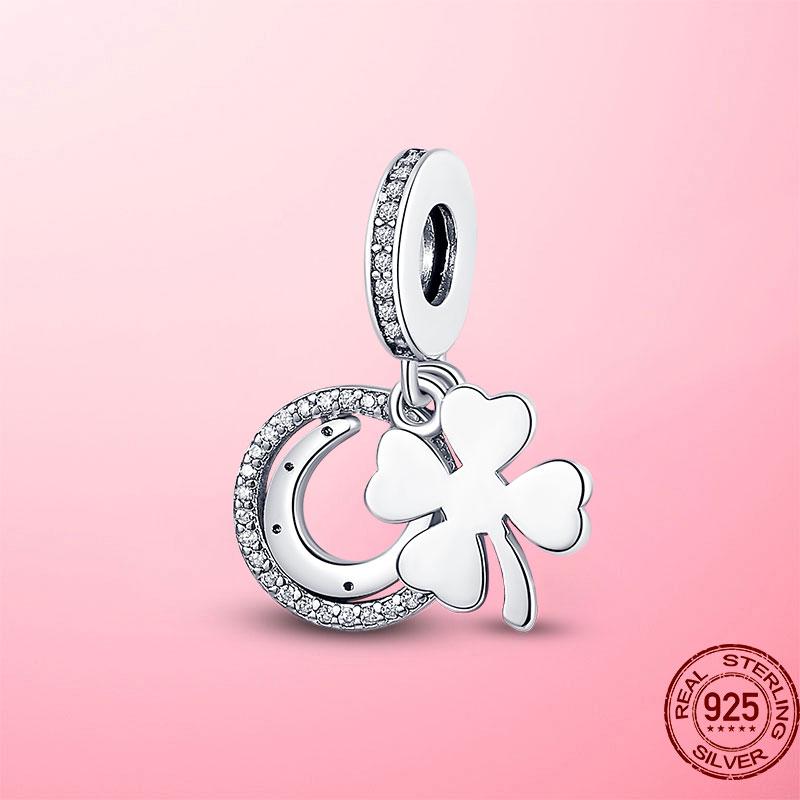 New 925 Silver Snake Coffee Cup Dog CZ Cactus Charms Beads Fit Original Women Bracelet Fine Silver Jewelry Gift