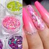 Fashion Ultra-Thin Nail Glitter Multicolor Sparkly Nail Sequins Turtle Scales Flakes Nail Art Powder DIY Nail Art