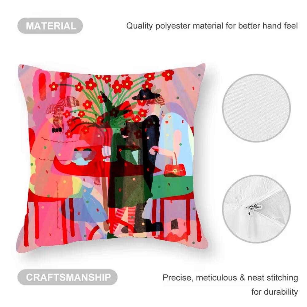 Love And Relationships In Everyday Life Cushion Cover Pattern Printed Pillowcase For Living Room Sofa Cushion Cover & Bedroom De