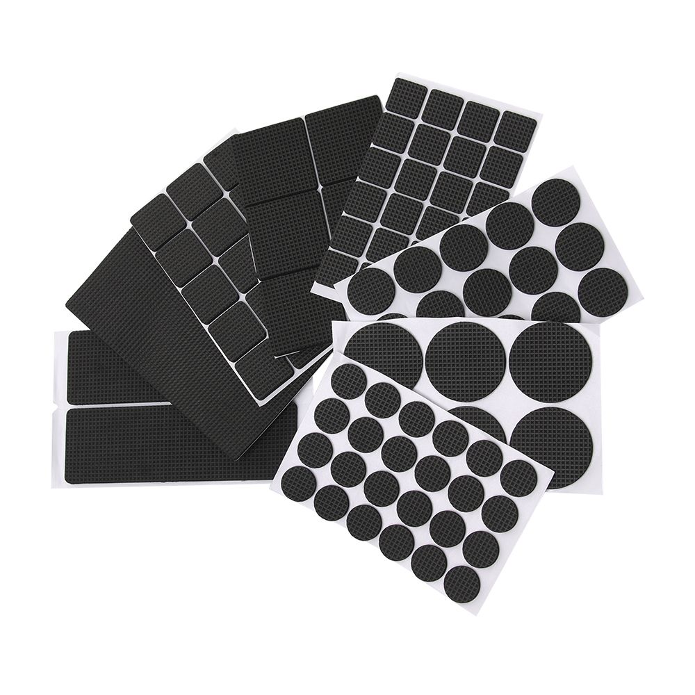 1/2/6/15/24Pcs Bumper Chair Fittings Self-adhesive Floor Protector Geometric Shape Anti-slip Mat Anti Noisy Furniture Leg Pads