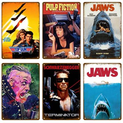 Movie Metal Sign Industrial Deco Retro Film Tin Sign Aesthetic Living Room Vintage Poster Vintage Metal Wall Decor Decoration