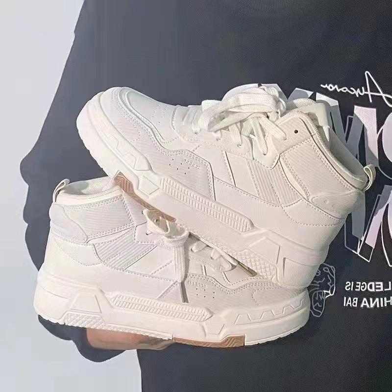 

Осень Новая Мода Женские Кроссовки на Толстой Подошве на Шнуровке для Женщин Ретро Сочетание Цветов Повседневные Удобные Нескользящие Кроссовки 40 белый