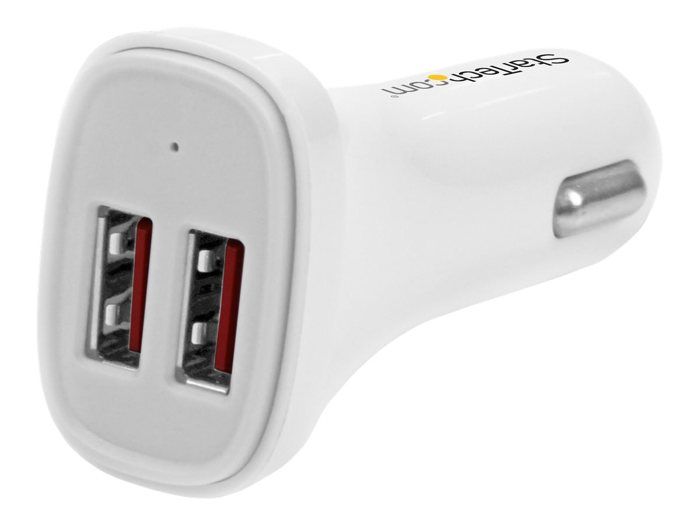 STARTECH Adaptér zapalovače cigaret se 2 USB porty - Vysoký výkon (24 W/4,8 A) - Blanc