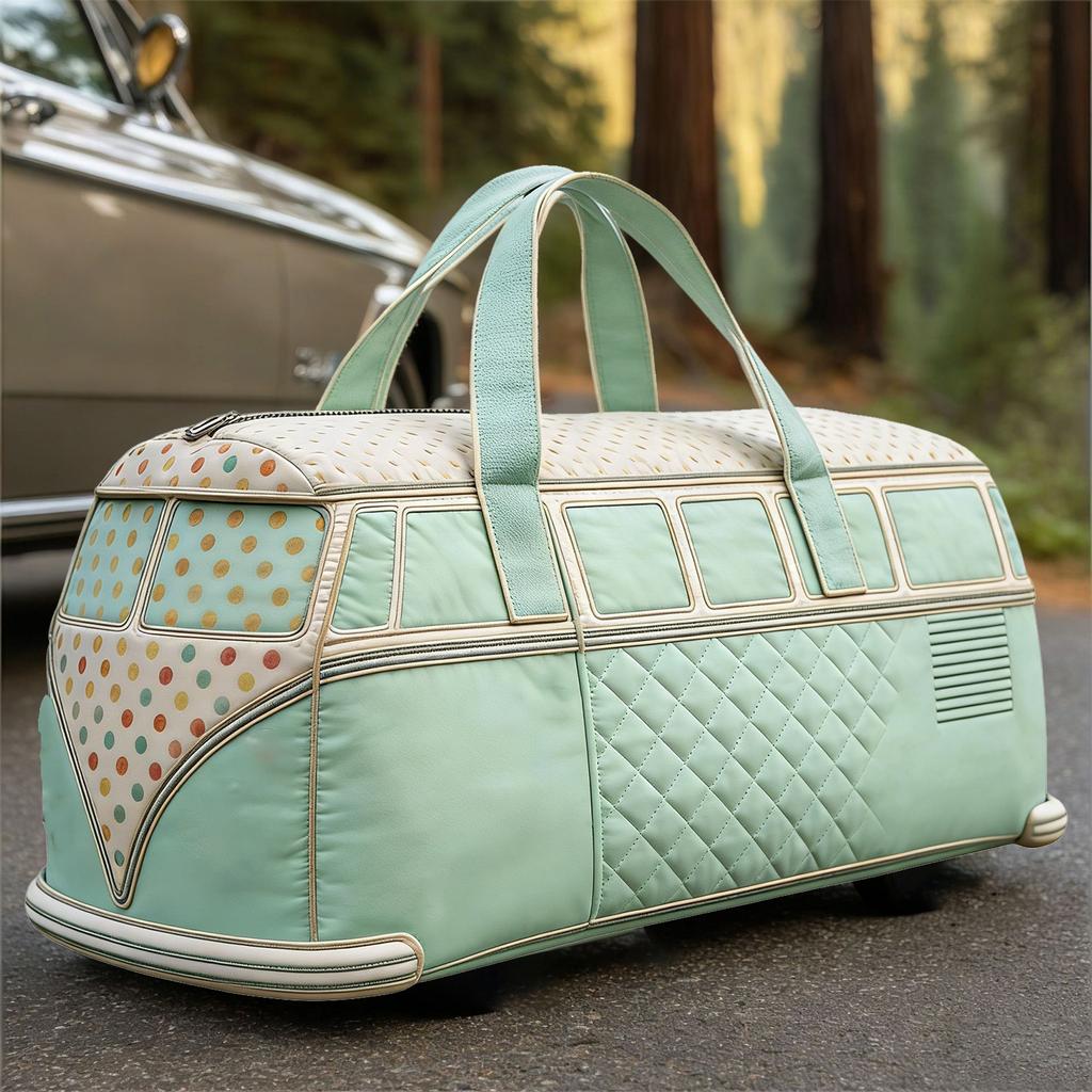 Retro Quilted Travel Bag, Bohemian- Weekend Travel Tote, Large-Capacity Carry- Luggage
