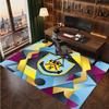 Burnley Football Print Crystal Velvet Rug, Comfortable Water Absorbent Non Slip Indoor Floor Carpet