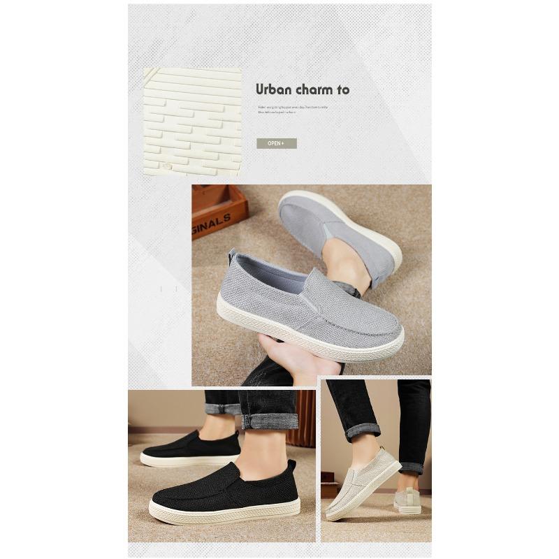Fashion New Men's Old Beijing Cloth Shoes Casual Clean Comfortable Breathable  Odorless  Dad's Lazy Casual Shoes