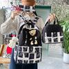 Large-capacity Schoolbag Female Cute Bear Backpack Lunch Box 5-piece Travel Backpack