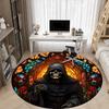 1pc Stained Glass Reaper Chair Carpet for Office Non-Slip, Machine Washable Rug for Office, Room - Holiday Decor, Machine Made yy251016124