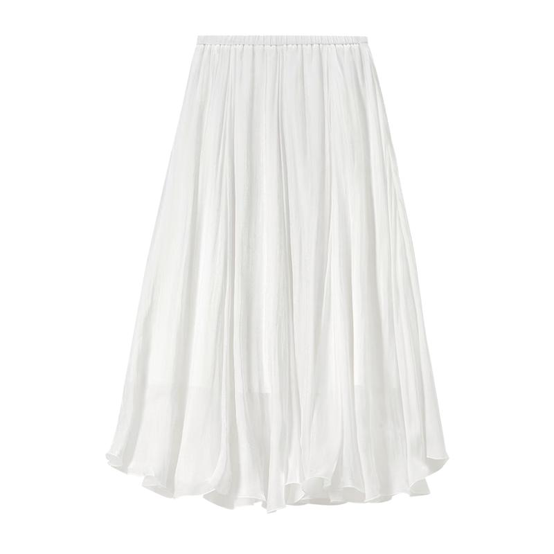Women s Elegant Flowy A-Line Midi Skirt