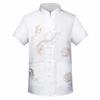 Traditional Chinese Style High Quality 2 IN 1 Tang Suit 2 Patterns Embroidery Dragon Hanfu Blouse Wu Tang Suit Men Kung Fu T Shirts Tops Jackey