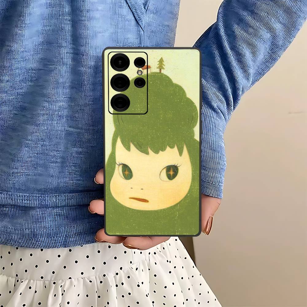 

Contemporary Art Yoshitomo Nara Phone Case For Samsung S 24 Fe 25 Ultra Plus 20 Lite 21 30 22 23 24 22 Ultra 5G Fundas Samsung S20 Plus 5G