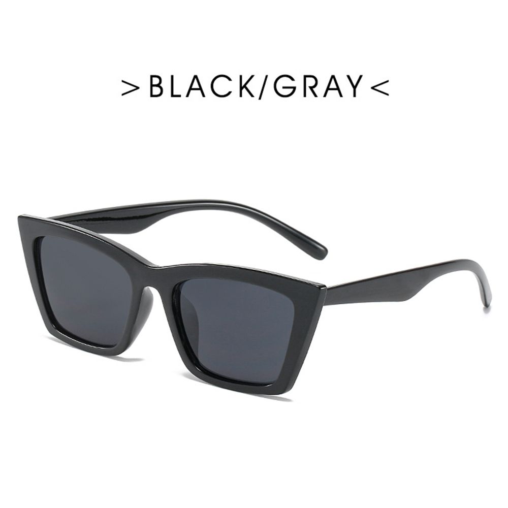 

Retro Vintage Colorful Ins Popular Female Eyewear Square Sun Glasses Fashion Sunglasses Shades Black grey