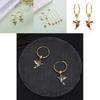 Hummingbird Animal Earrings Alloy Water Drilling Vintage Hoop For Teens
