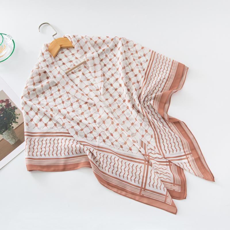 

115см Шифоновый Кеффие Платок Квадратный Головной Убор Ислам Арабская Палестина Голова Шея Шарфы Повязка на Голову