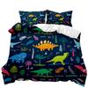Comforter Dinosaur Tropical Cartoon Dinosaur Twin Bedding Set For Kids Teens Double Queen King Size