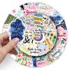 50 Spanish Graffiti Stickers - Motivational Decor for Water Bottles, Phones, Computers