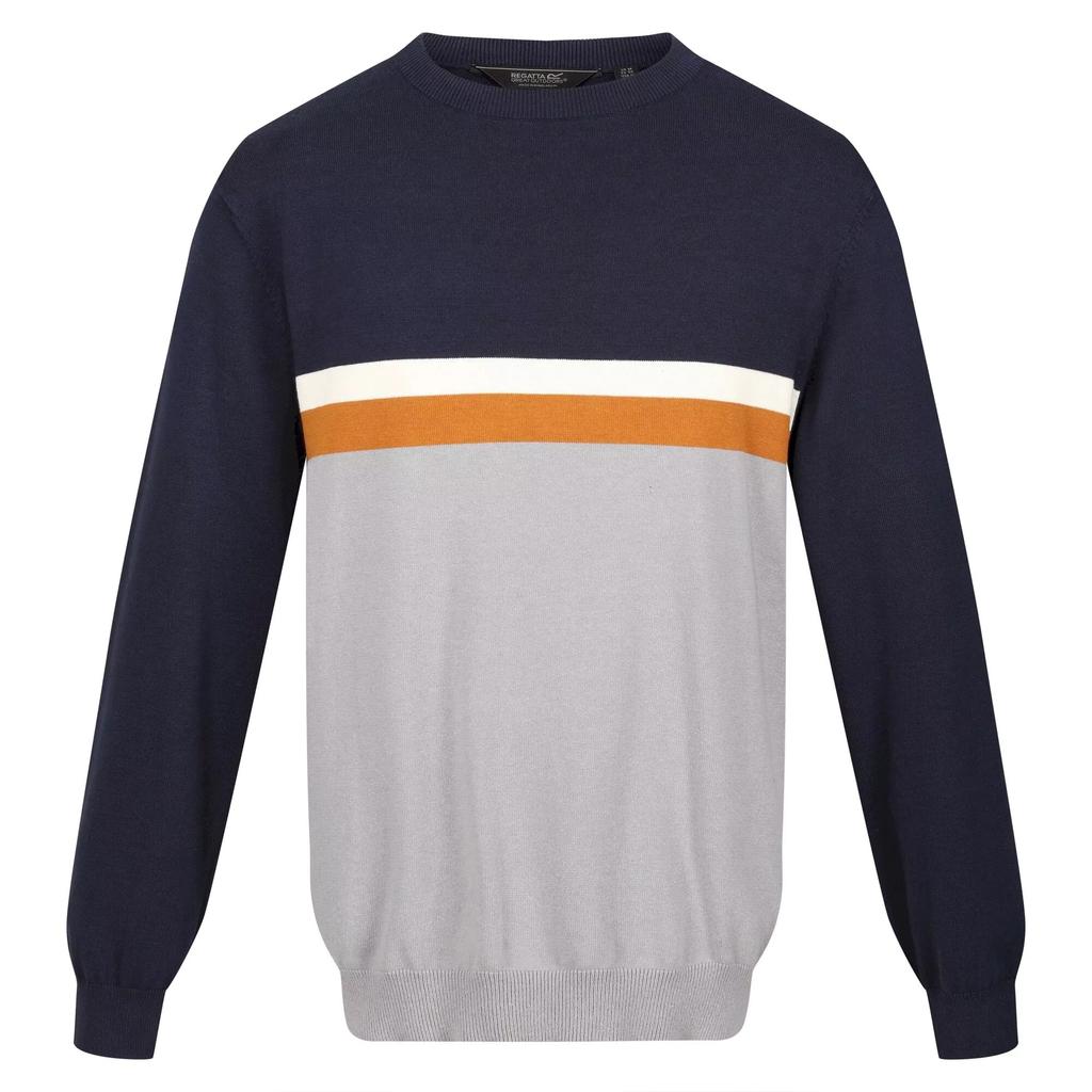 Regatta Mens Kaelen Colour Block Knitted Jumper